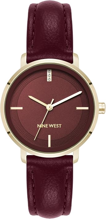 Nine West Womens Genuine Crystal Accented Strap Watch, NW/3084