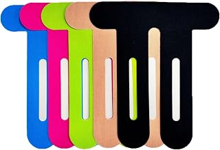 Kinesiology Tape Precut for Knee Pain Relief, Cotton Athletic Tape, Waterproof, 12 Count, Durable Long-Lasting Support, Mix
