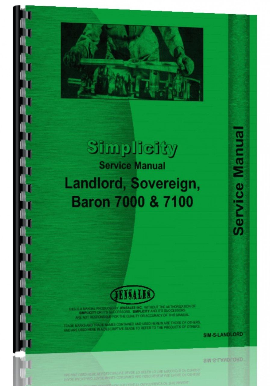 Simplicity Landlord Lawn & Garden Tractor Service Manual      Plastic Comb