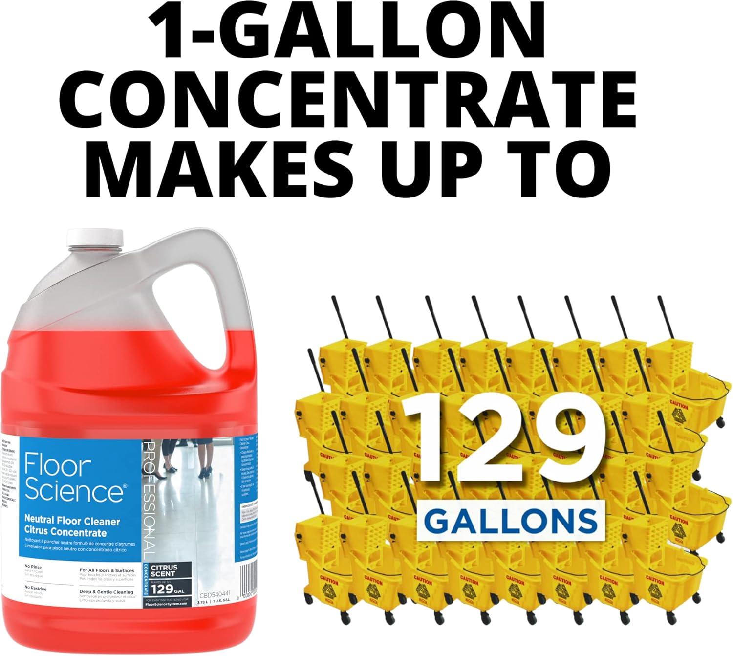Floor Science CBD540441 Profal Neutral Floor Cleaner, Deep