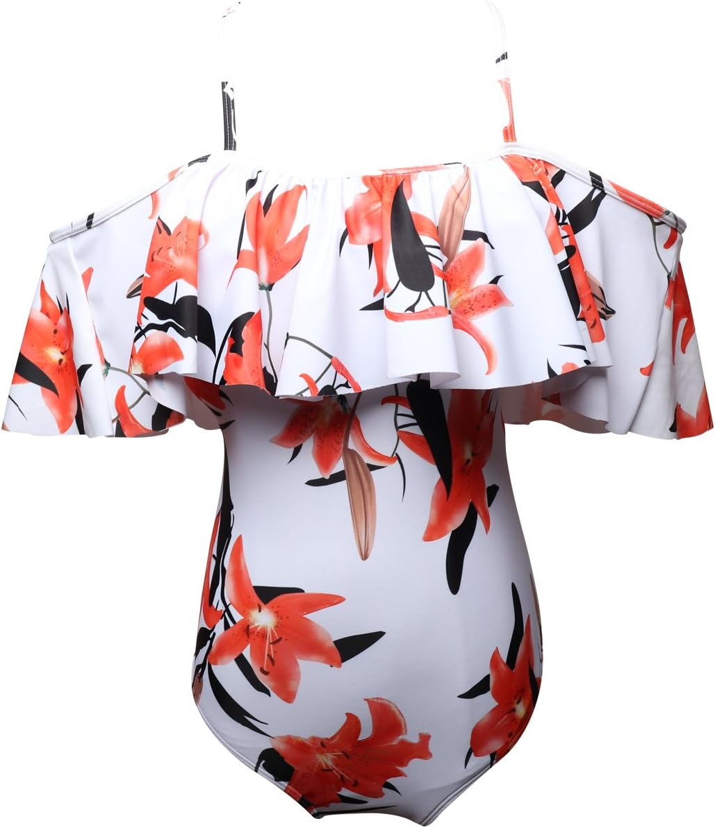 Rosiika Girls Kids Swimsuit Two Pieces Bikini Set Ruffle Falbala Swimwear Bathing Suits