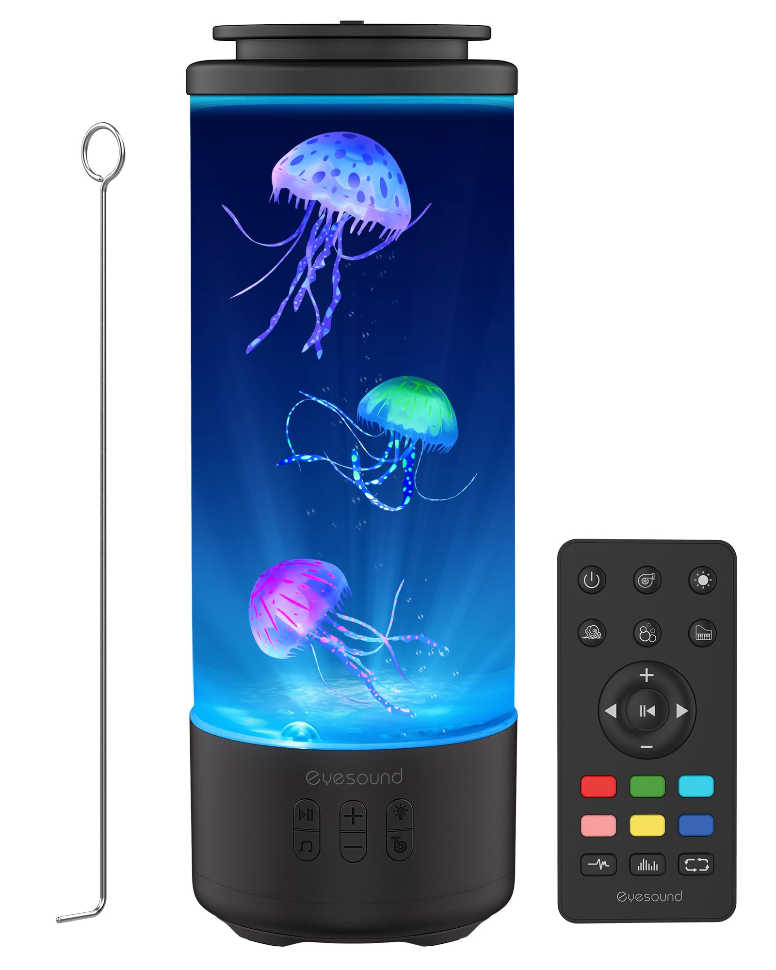Jellyfish Lava Lamp Bluetooth Speaker, White Noise LED Jellyfish Aquarium Night Light, 7-Color Changing with 4 Light Mode, Mood Lamp for Home Office Sleep Relax, Gifts for Kids Teens Girls Boys Adults