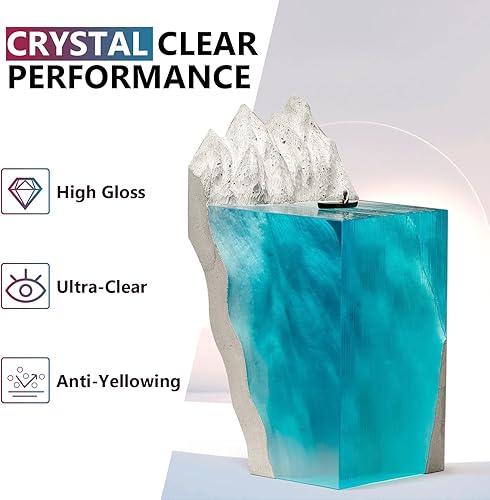 Miniatura 3 de Kit de resina epoxi de 1 galón, resina epoxi transparente de alto brillo, resina de arte libre de burbujas 11 fácil de mezclar para revestimiento y