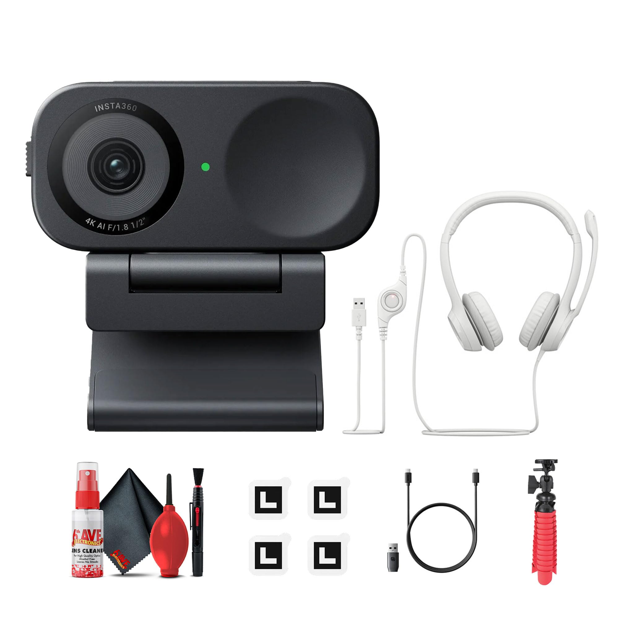 Amazon.com: Insta360 Link 2C 4K AI Webcam (CINSABNA) Bundle