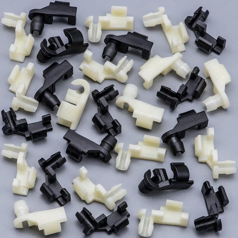 Rexka 15 Sets Door Handle Lock Rod Hood Latch Locking Push Clip Kit 5/32 Rod for GM Ford Chrysler Dodge Jeep Buick Cadillac Chevrolet Oldsmobile Pontiac Pickups Suvs