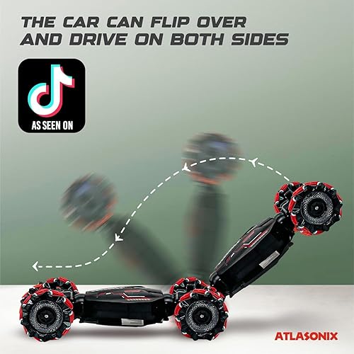 Miniatura 6 de Coche de acrobacias RC con detección de gestos – Auto RC controlado a mano – Auto de control remoto con acrobacias giratorias de 360°, conducción de