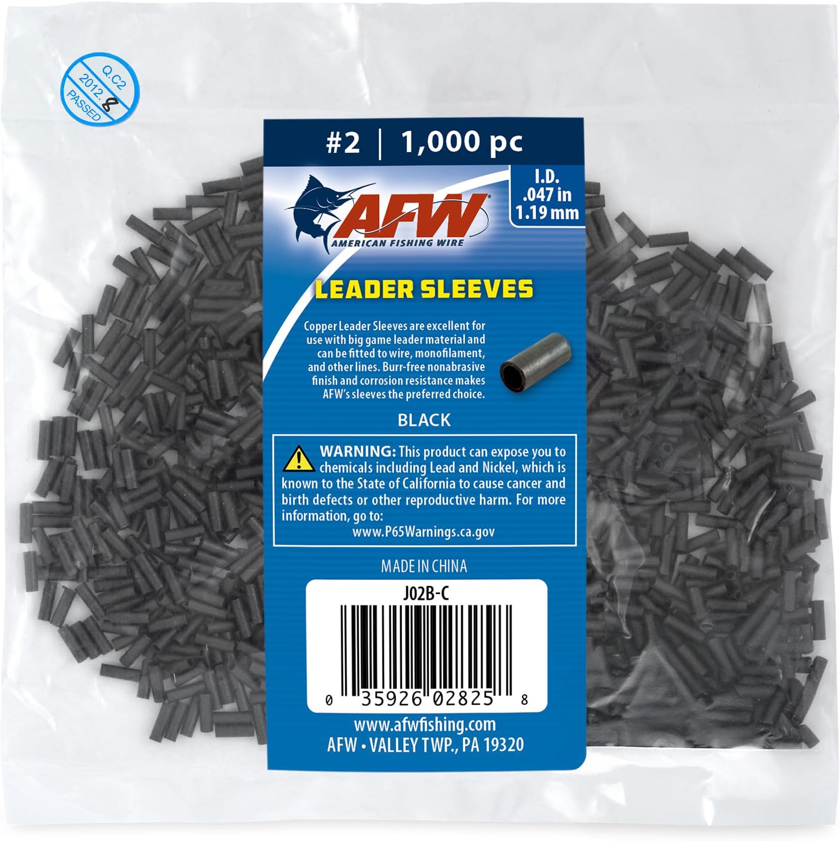 American Fishing Wire シングルバレル圧着スリーブ