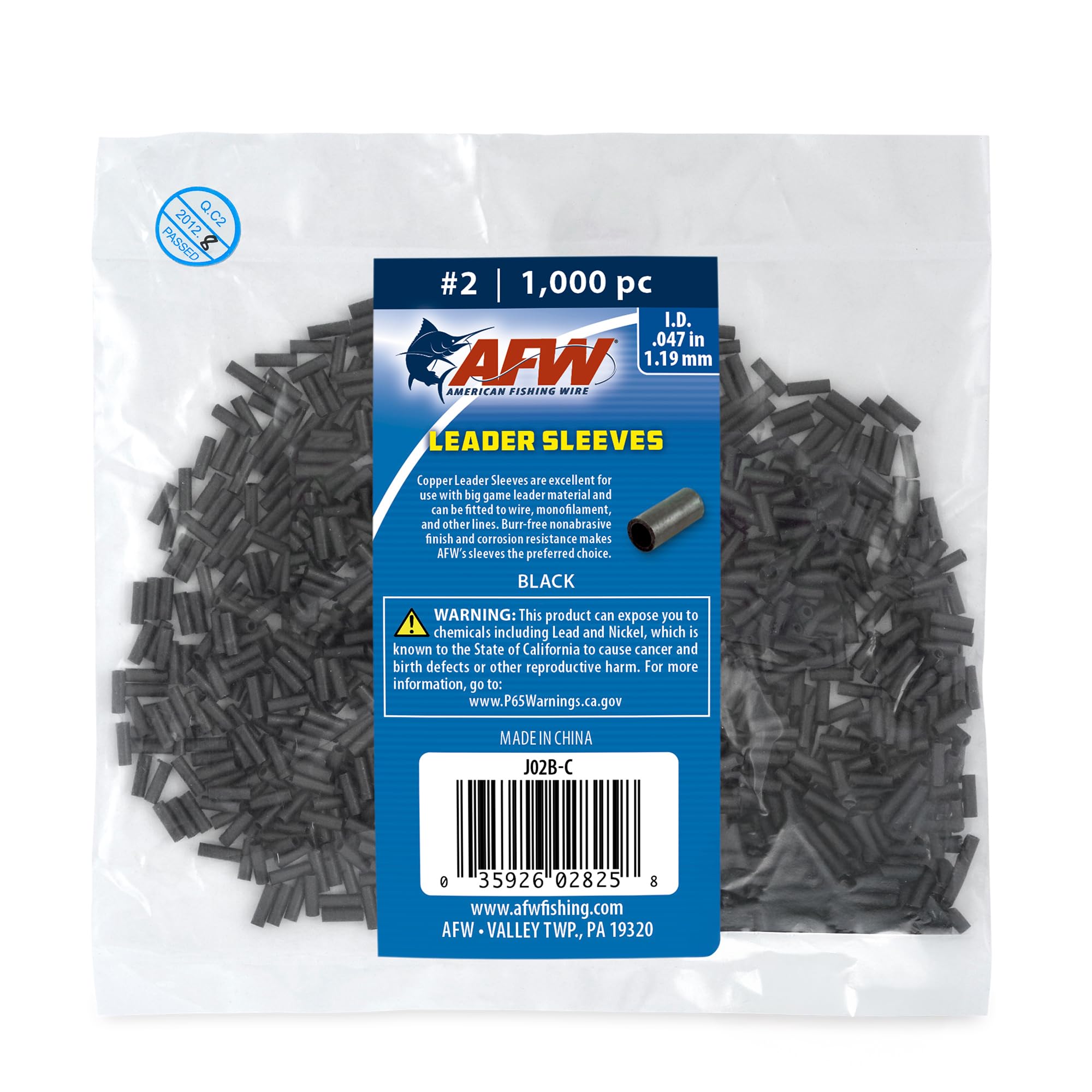 American Fishing Wire シングルバレル圧着スリーブ