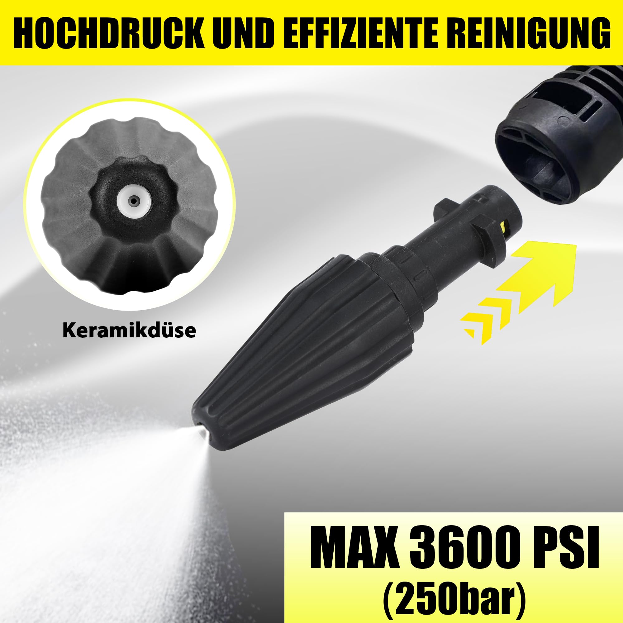 2175 PSI Trigger Gun Kit, jako zamiennik myjki wysokociśnieniowej Karcher K2 K3 K4 K5 K6 K7 wąż szybkozłączka z regulowaną dyszą natryskową