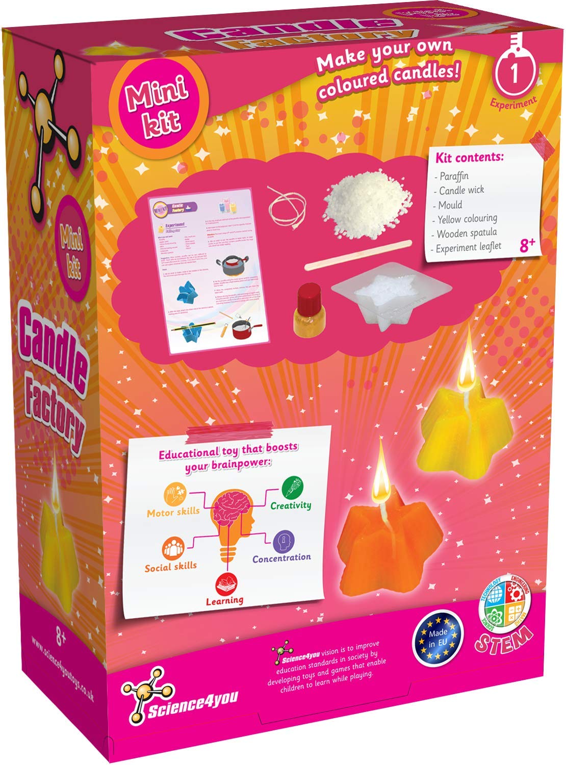 Science 4 You Mini Candle Kit Factory Educational Science, STEM Toy