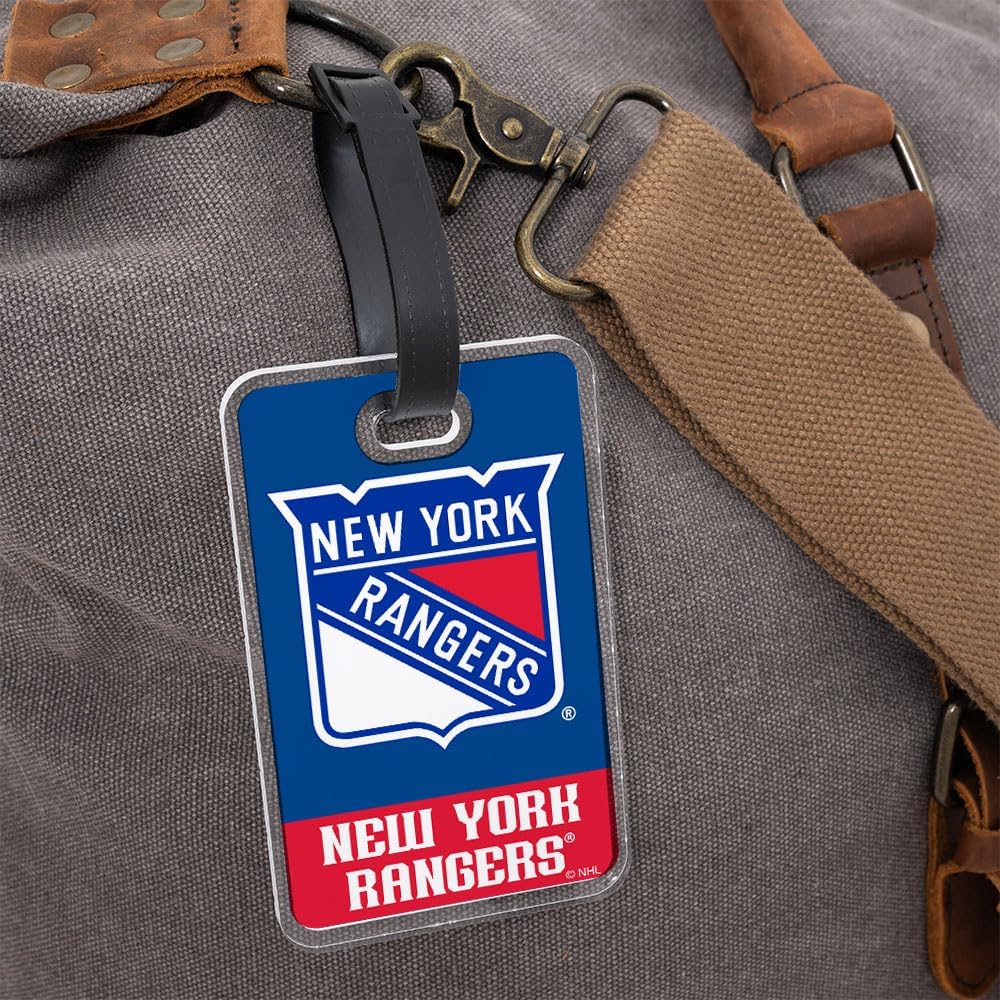 Desert Cactus New York Rangers Luggage Tag – Official NHL National Hockey League Travel ID Label for Suitcases, Bags, and Carry-Ons (Acrylic Luggage Tag B)