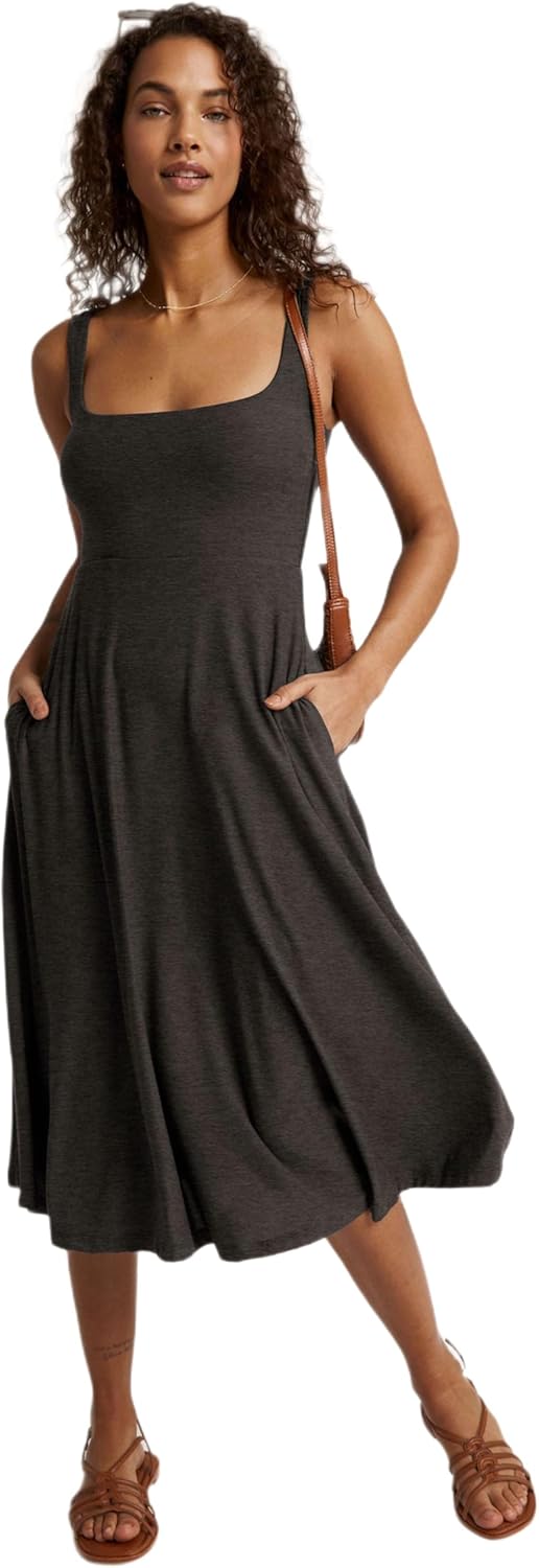 Beyond Yoga Women's Featherweight at The Ready Square Neck Midi Dress