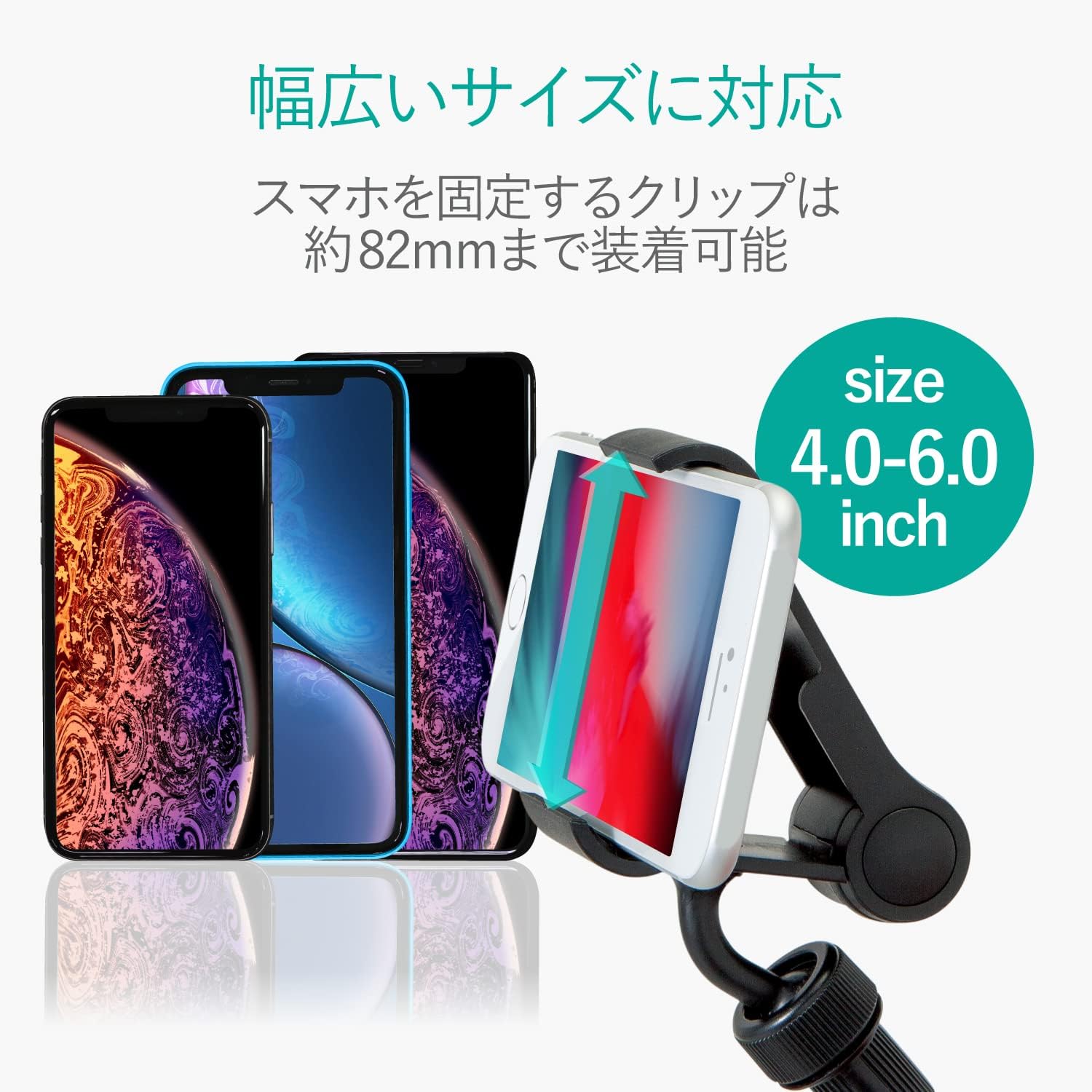 エレコム スマホスタンド アームタイプ 15cm ブラック P-DSCLP15BK