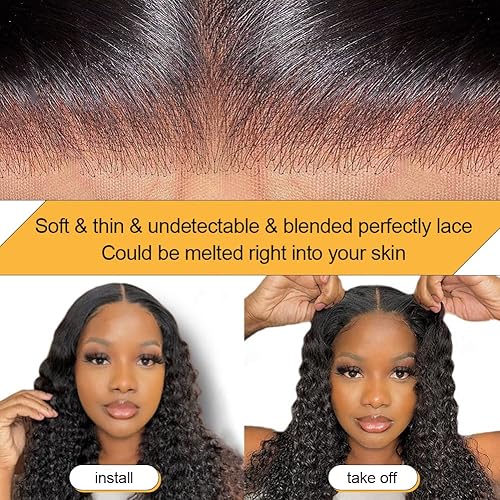 Miniatura 3 de snv Pelucas de cabello humano con cierre de encaje HD de 5 x 5 pulgadas, predepiladas, de onda profunda, densidad 180, listas para usar, pelucas