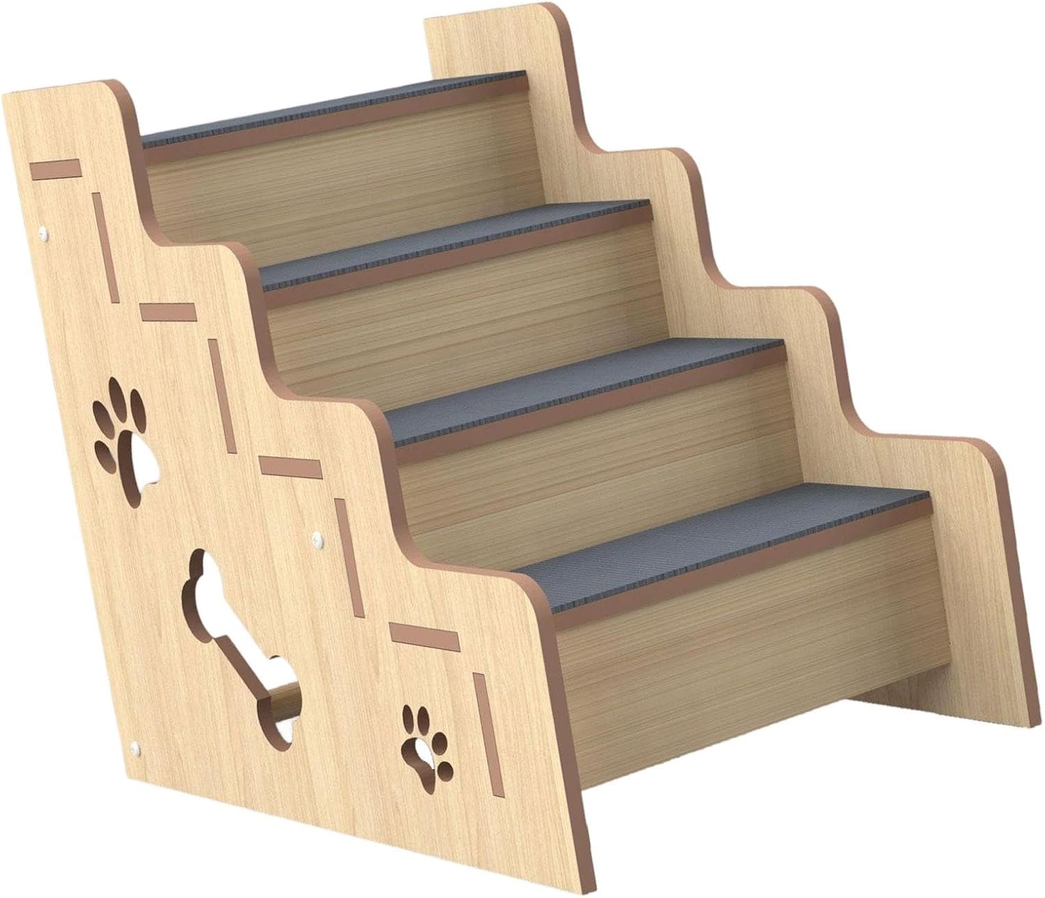 Wooden Pet Stair,Cat Ramp,Soft Lightweight Pet Supplies Pets Step for Bed for Other Small Pets Small Dogs Cats Older Cats Home, 4 Layer