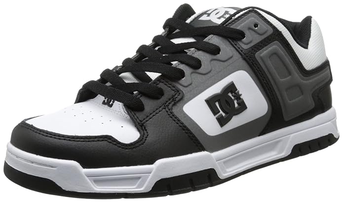 DC Men�s Clutch LaceUp Fashion Sneaker,Battleship/White,7