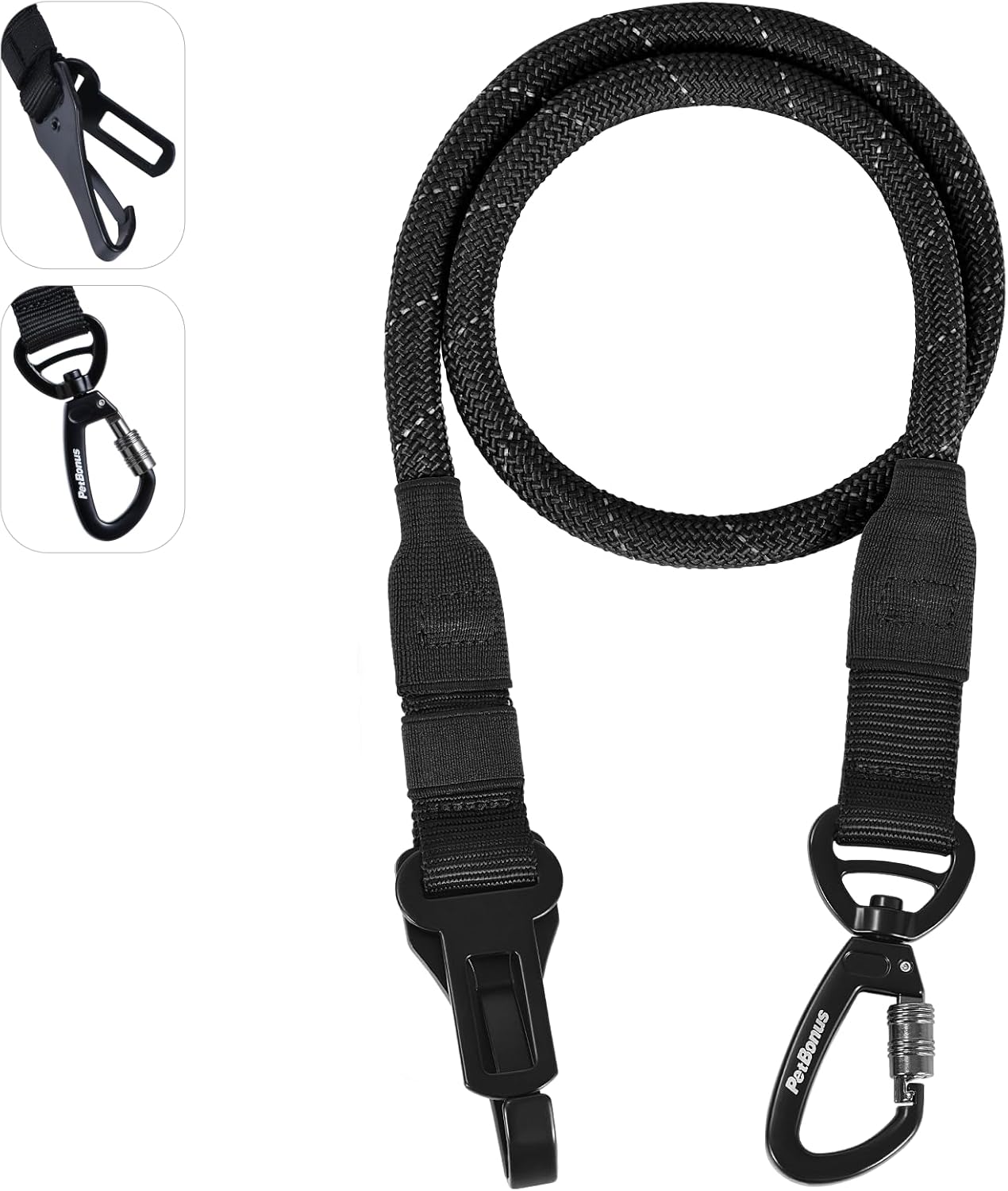 Durable Dog Seat Belt Harness with Heavy-Duty Buckle – Black Durable Dog Seat Belt Harness with Heavy-Duty Buckle – Black