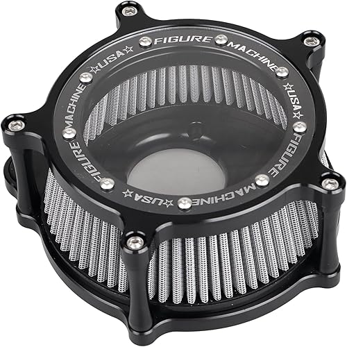 Miniatura 6 de Kit de sistema de filtro de admisión limpiador de motocicleta transparente para Harley Dyna Street Bob Heritage Softail 1993-2015, Touring Road King