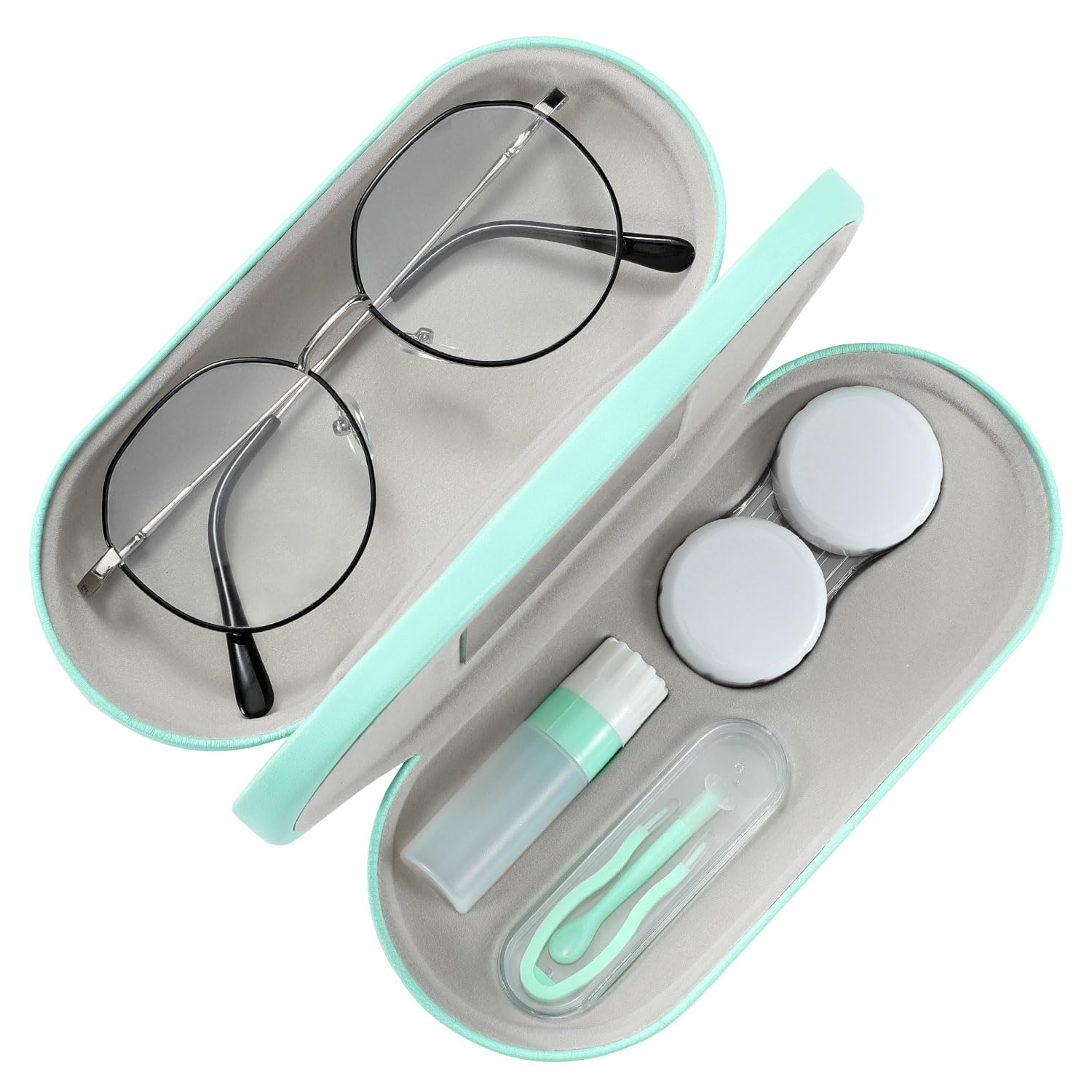 Amazon.com: MoKo Double Eyeglass Case, Contact Lens Case with