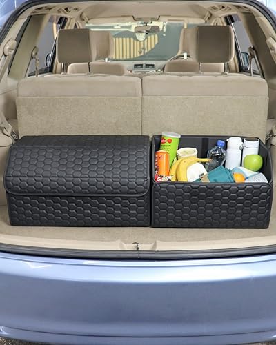 Miniatura 10 de Organizador de carga Owleys 17.7" - Bolsas de almacenamiento compactas con tapas para SUV, sedán o camión - Caja de auto duradera para artículos
