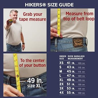 HIKERS - Original Hidden Suspenders for Men Under Clothes - Button Fly