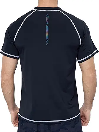 Men's Swim Shirts Short Sleeve Quick Dry UPF 50+ Sun Protection Rash Guard Beach Fishing T Shirts