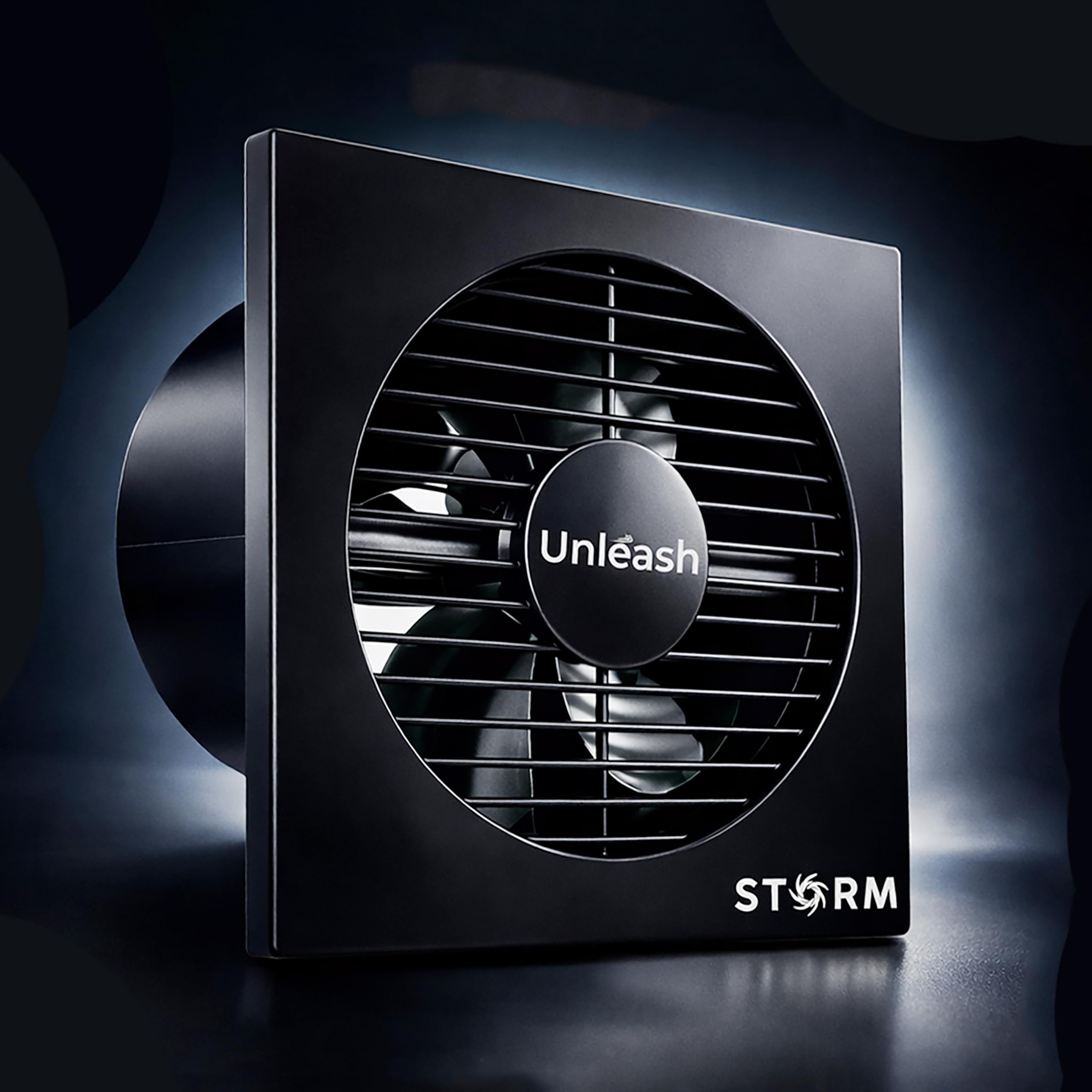 Unleash Storm 8 Inch 200 MM High Speed Ventilation Exhaust Fan for Bathroom, Kitchen, Office with 2 Year Warranty (Black)