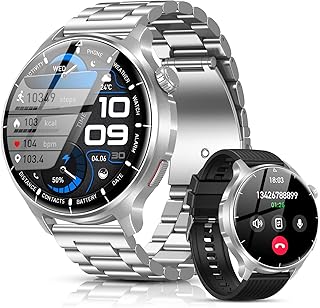 Men’s Smart Watch with 1000 mAh, 1.52 Inch HD Smartwatch with Bluetooth Calls, 110+ Sports, Heart Rate Monitor, Sleep Moni…