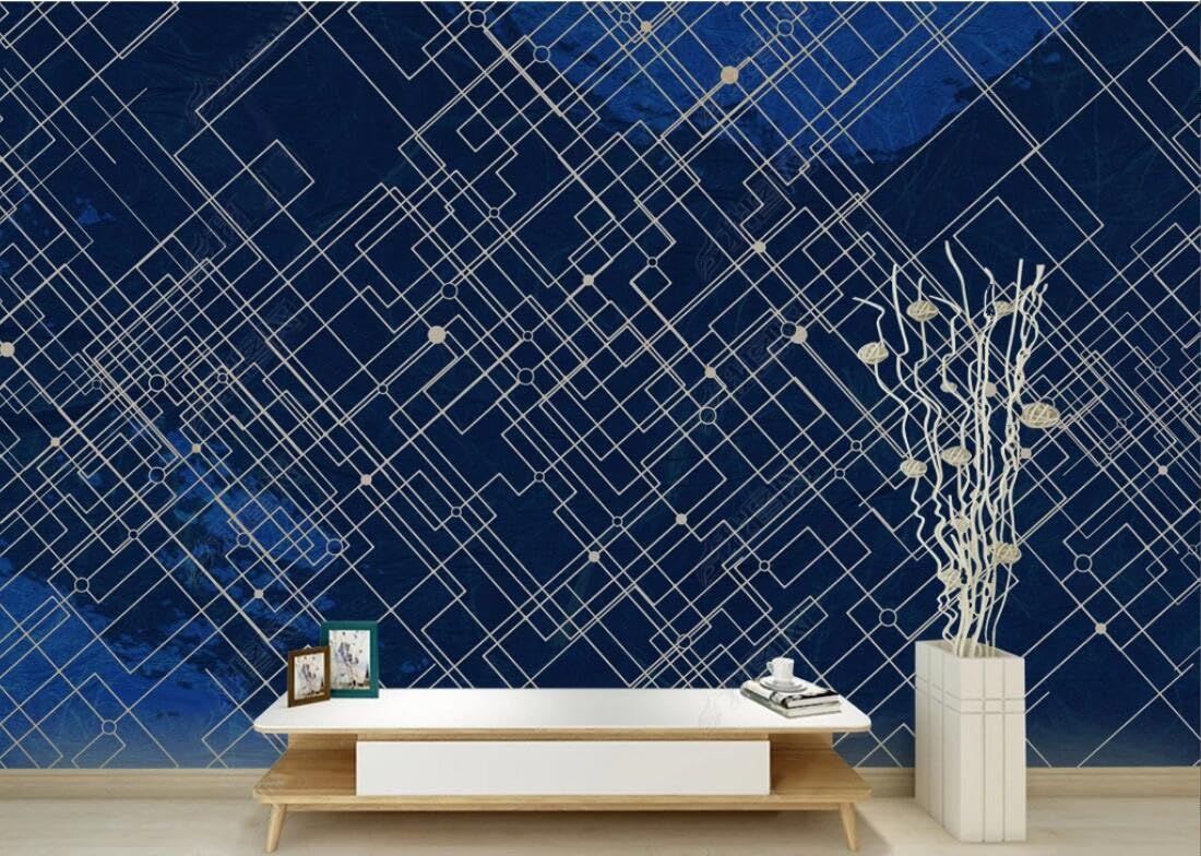 Tapisserie murale 3D paysage géométrique pour créer un salon zen et moderne