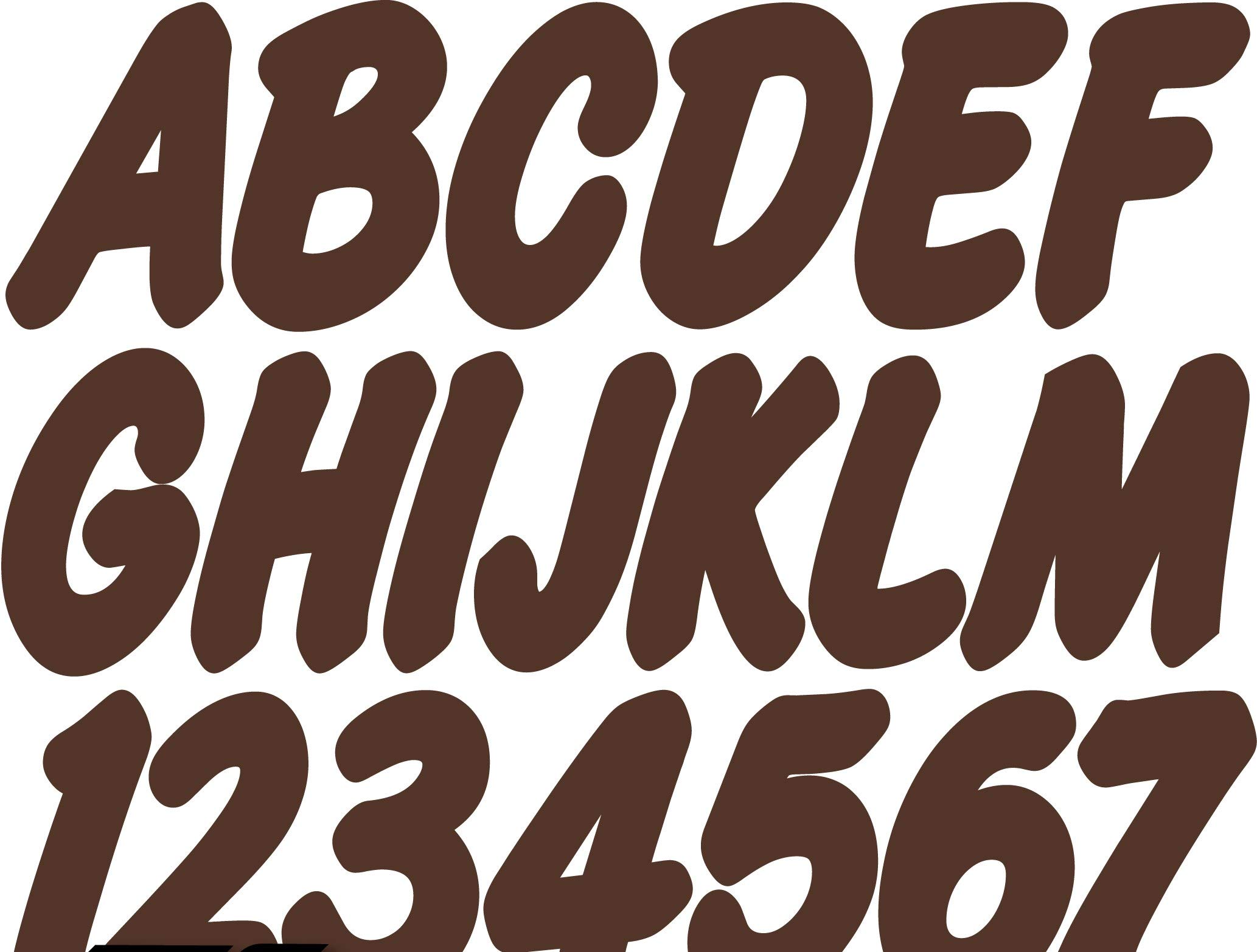 STIFFIE Whip-One Espresso Brown 3" Alpha-Numeric Registration Identification Numbers Stickers Decals for Boats &amp; Personal Watercraft