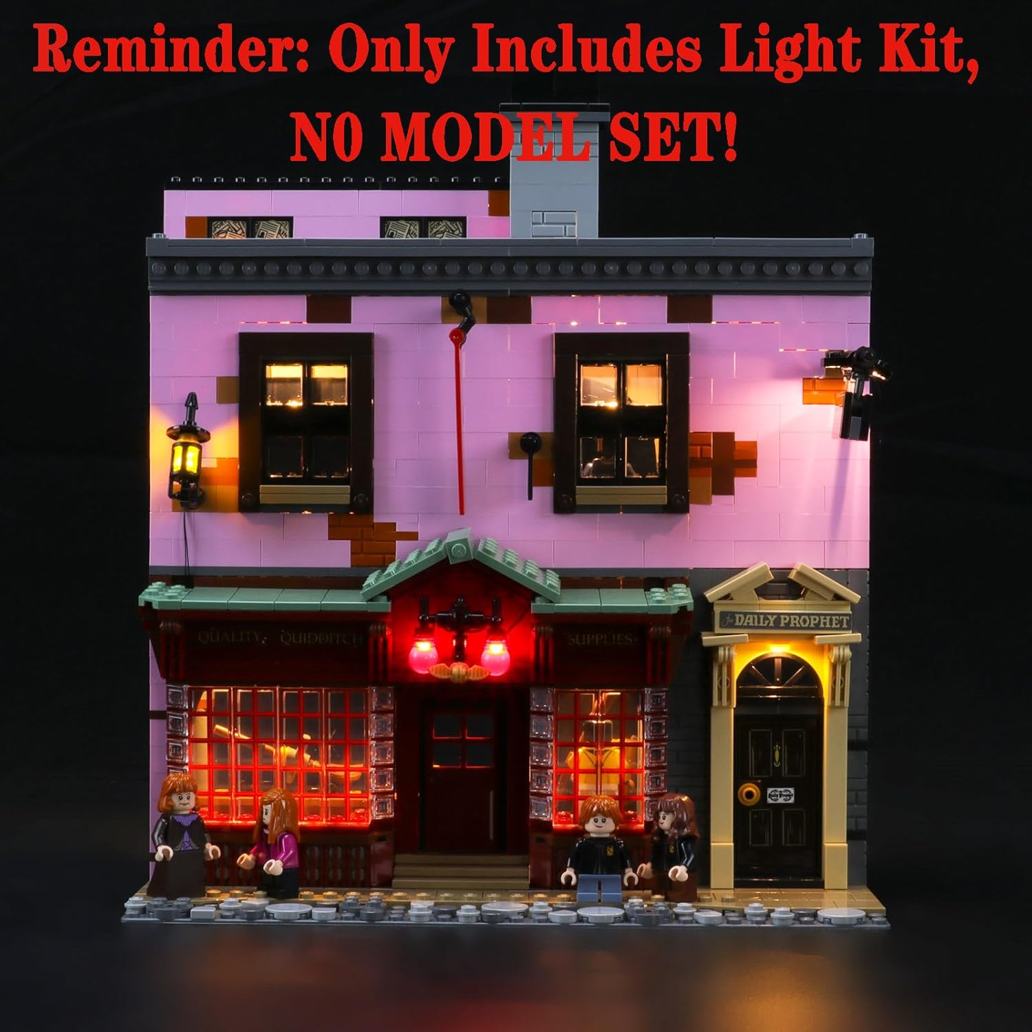 LED Light Set Compatible with Lego 75978 Diagon Alley Harry Potter Building Blocks Model - Model Set NOT Included
