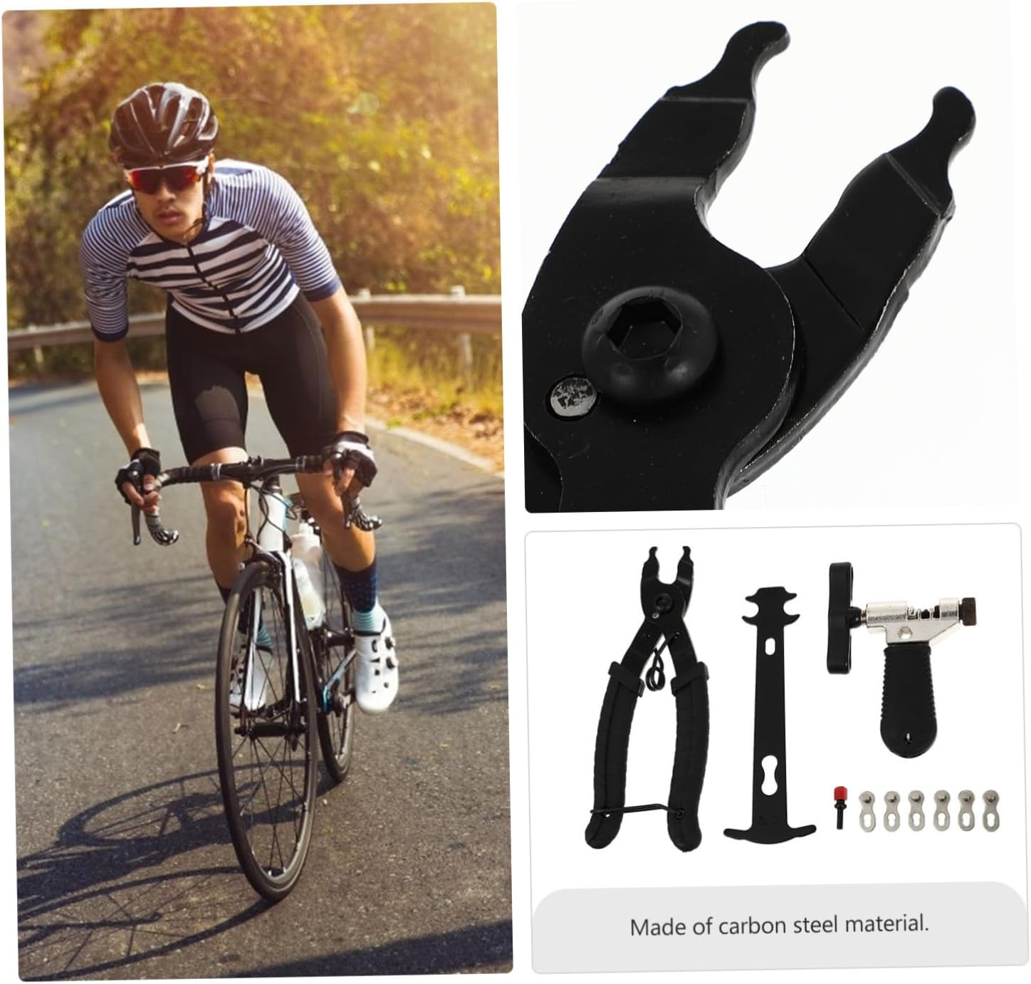 1set Multi-Function Bike Chain Repair Tool Chain Breaker and Detacher Accessories for Mountain and Road