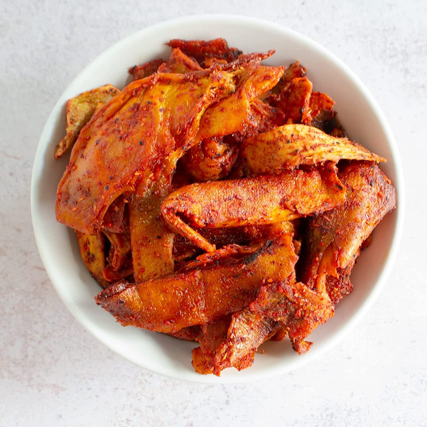 Amphora Hot Spicy Organic Mango Healthy Snack Dried Fruits Vegan Kosher Gluten Free, Vegan, Keto - 3 Oz Each Bag (Pack of 6)