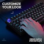 Logitech G316 X 98 Gaming Keyboard, 8 kHz Report Rate, Hot-Swappable Tactile Switches, Gasket Structure, LED Dot Matrix Display & Dial, Double Shot PBT Keycaps, USB-C, RGB LIGHTSYNC, for PC - Black