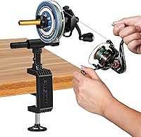 Vista 10 de PLUSINNO Bobina de línea de pesca con función de desenrollado, estación de carrete versátil para varillas gruesas y finas, funciona con carretes