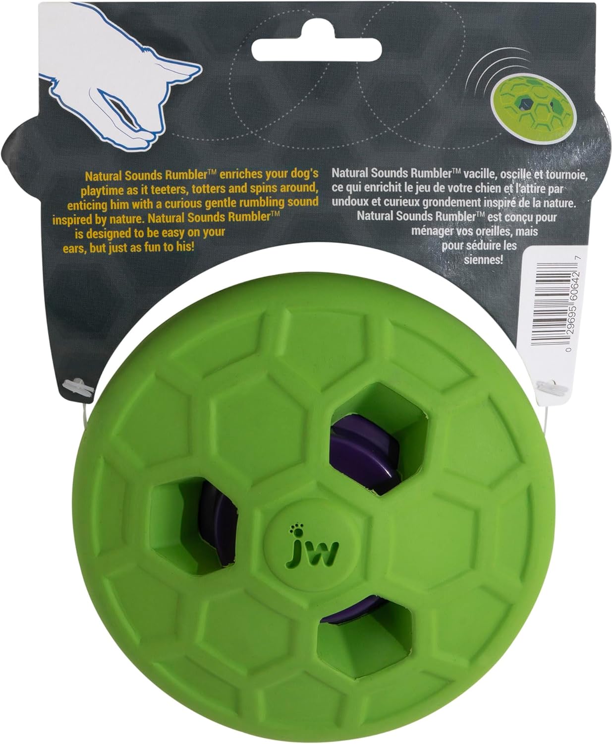 JW Pet Natural Sounds Rumbler, Green