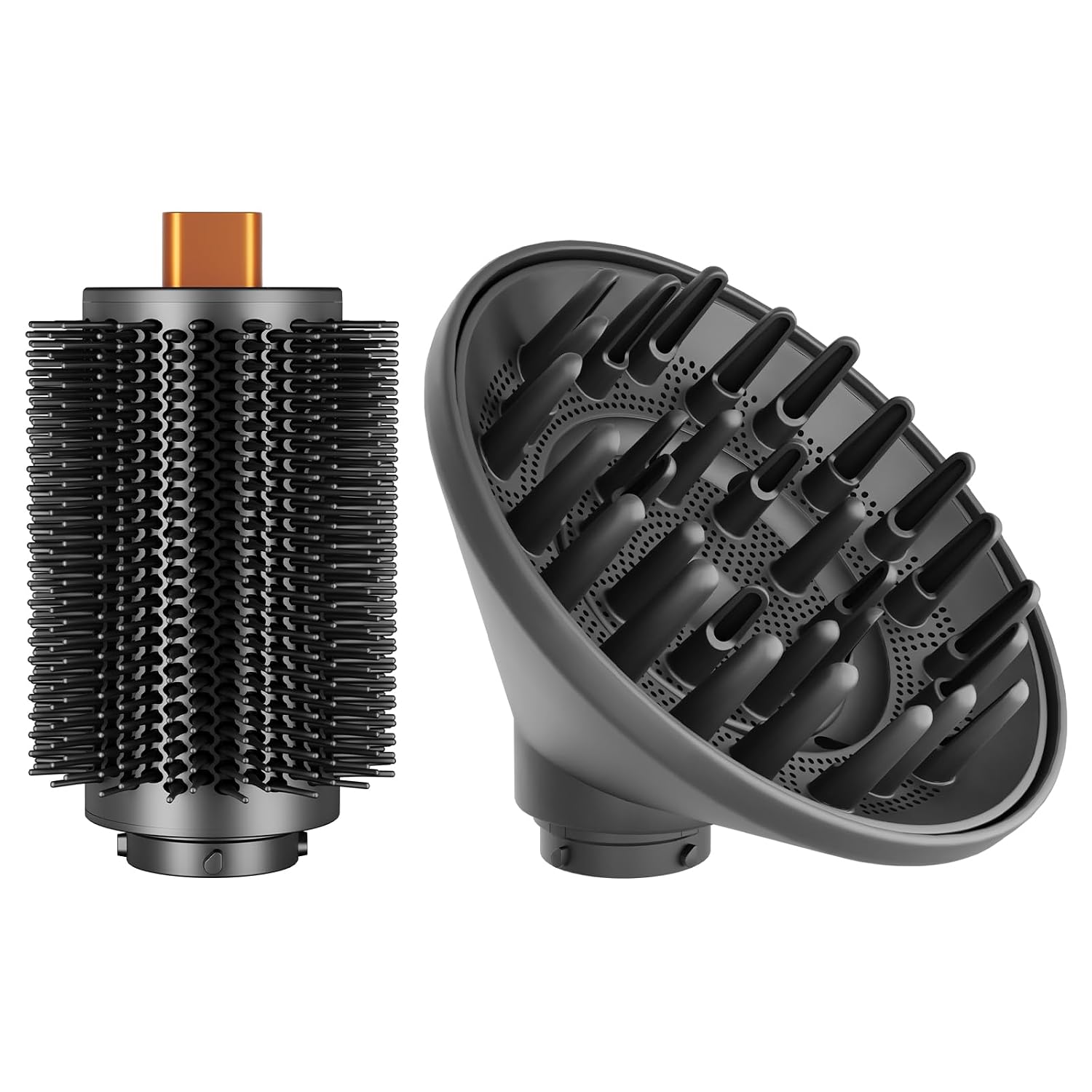 Upgraded Large Round Volumizing Brush Attachment and Large 6 Inch Diffuser Attachment for Dyson Airwrap HS01 HS05 HS08 Accessories