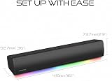 CREATIVE Sound Blaster GS3 (White) Compact RGB Gaming Soundbar with SuperWide technology, Powered via USB, Bluetooth 5.4, Headphone-out port, For PC and Mac - 5