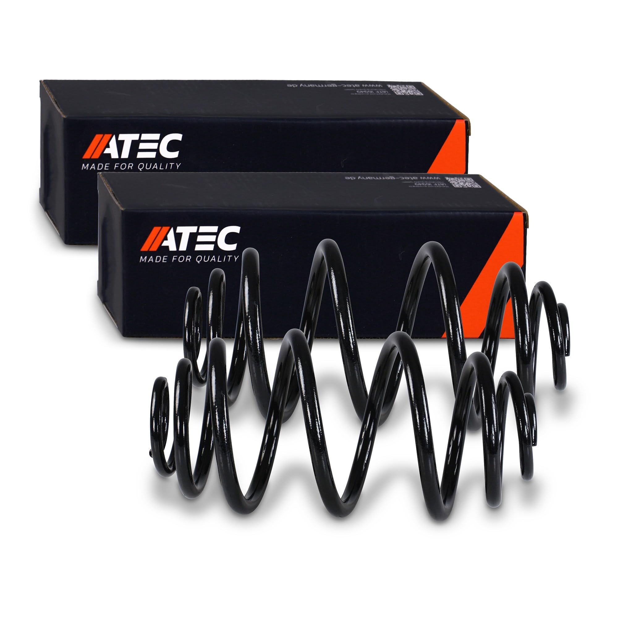 ATEC Germany 2x molle elicoidali sospensione posteriore sinistra e destra | Compatibile con: OPEL ASTRA H Caravan, ASTRA H CLASSIC Kombi, ASTRA H TwinTop, MERIVA B Großraumlimousine