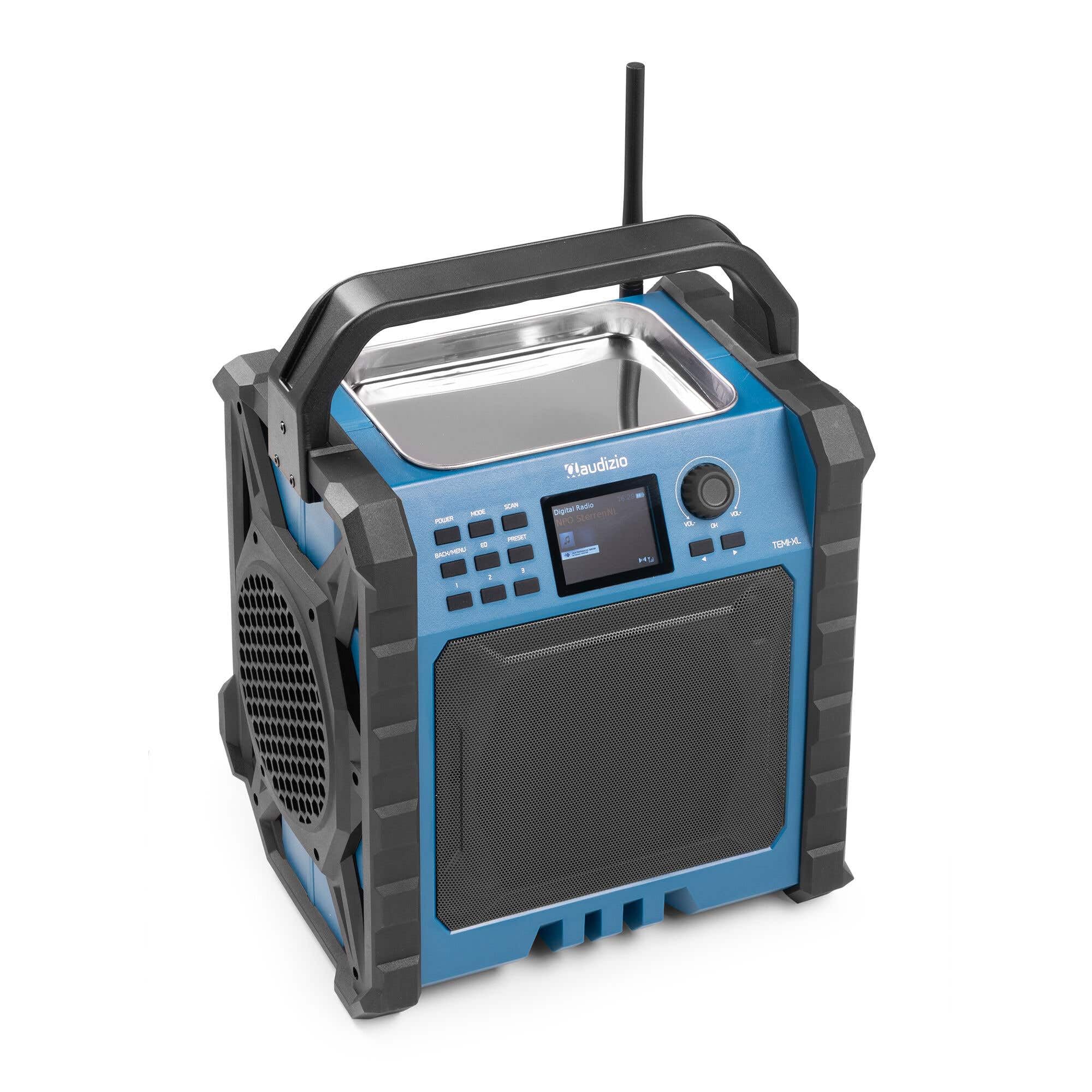 Audizio TEMI - Radio Dab+/FM, Bluetooth, 200 W, finitura blu, batteria esterna