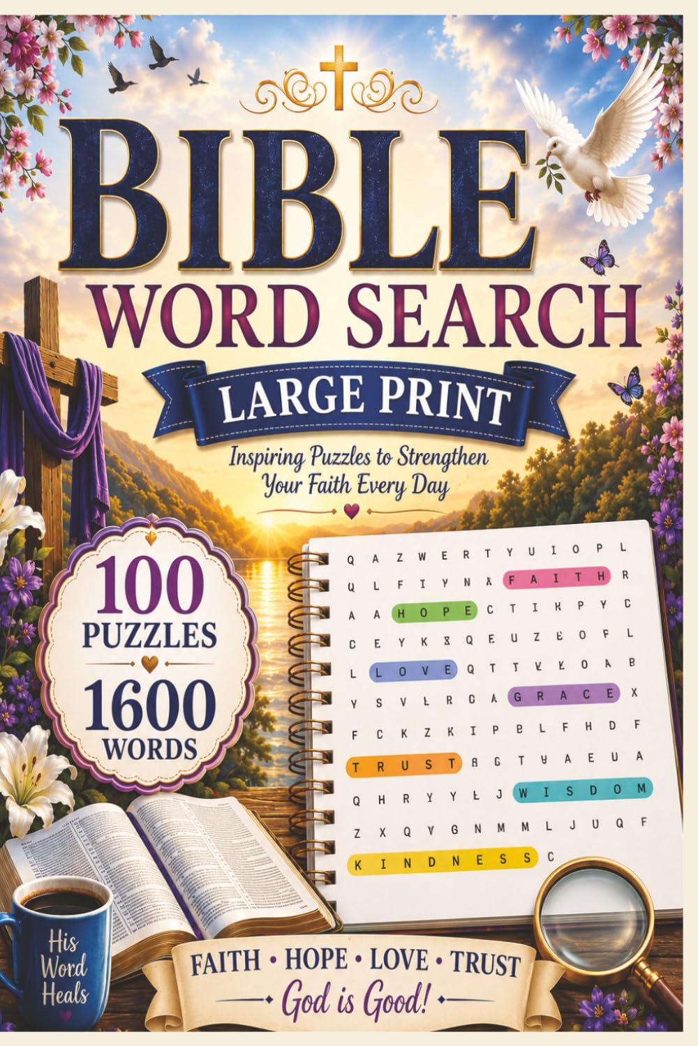 Bible Word Search: Inspiring Puzzles to Strengthen Your Faith Every Day