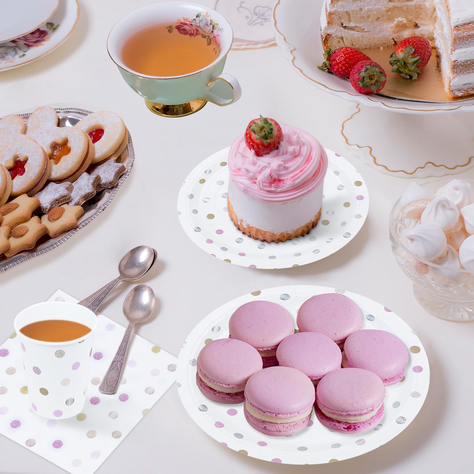 Set Stoviglie Di Carta Natale 96 Pezzi - Piatti, Bicchieri E Tovaglioli USA E Getta - Foto 4