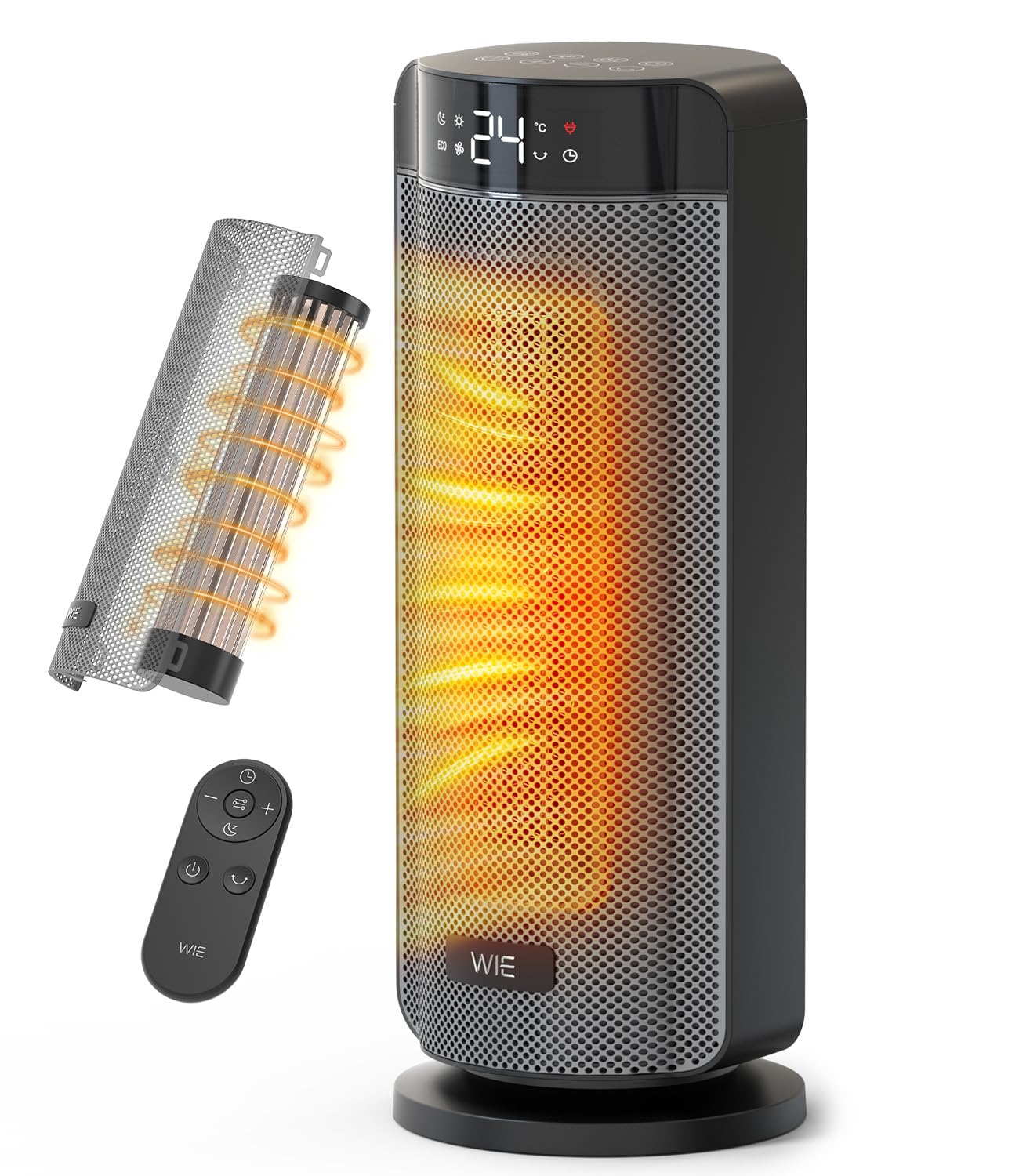 WIE セラミックヒーター 小型 タワー型【2S速暖・静音25dB】 1031 Amazon | WIE セラミックヒーター 小型 タワー型【2S速暖・静音25dB