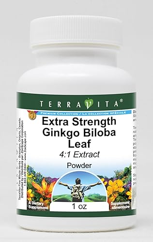 Extra Strength Ginkgo Biloba Leaf 41 Extracto en polvo (1 oz, ZIN 514333)