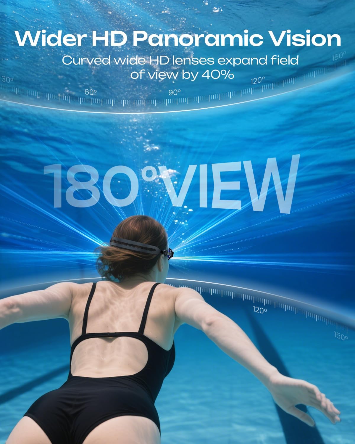 Swim Goggles, Unisex Adult Swimming Goggles for Men Women Youth - Anti Fog, Anti UV, No Leakage, HD Wider View - Image 6