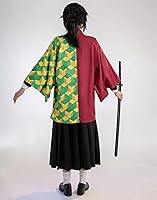 Vista 2 de miccostumes Conjunto de kimono para mujer, disfraz de cosplay y falda larga, uniforme con abrigo y cinturón