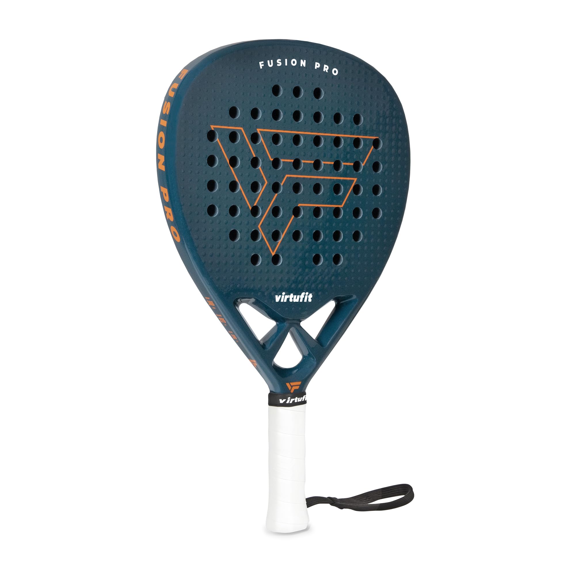 VirtuFit Fusion Pro Pala de pádel Deep Teal – Raqueta de pádel para principiantes y avanzados, marco de fibra de carbono, potencia y control, raqueta ligera de pádel