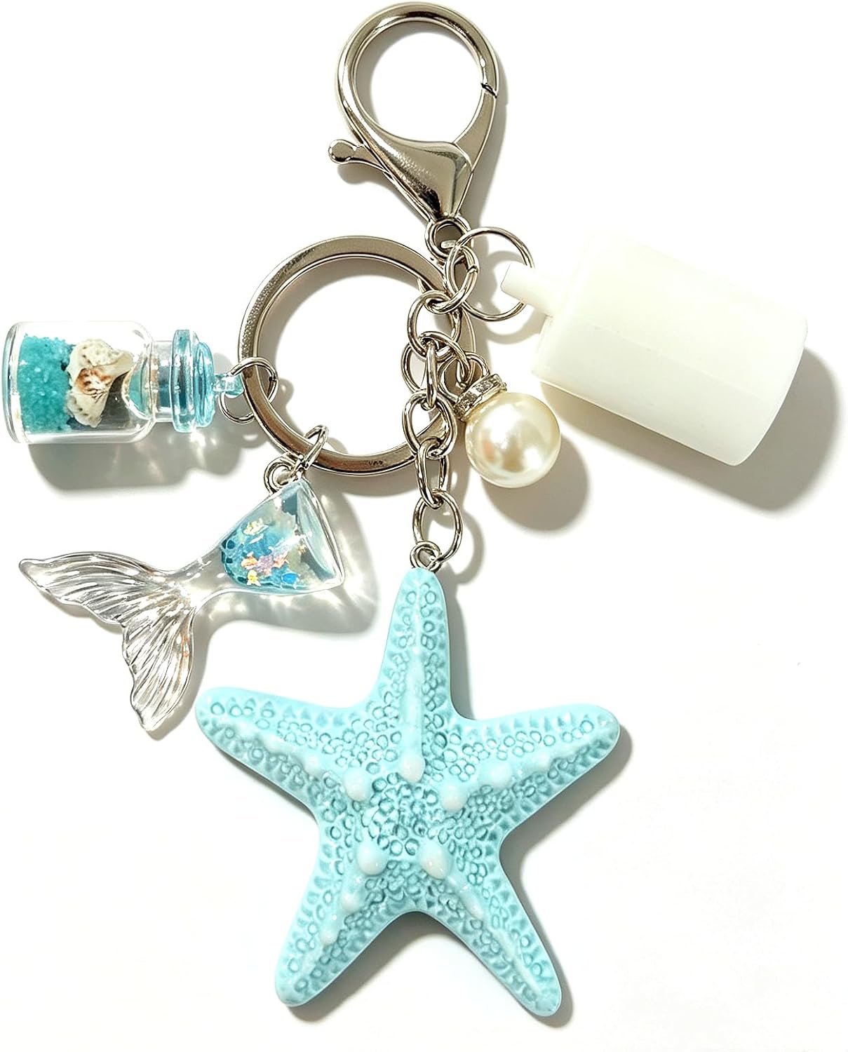 Lip Gloss Keychain, Lip Balm Holder Keychain, Beach Keychain Cap