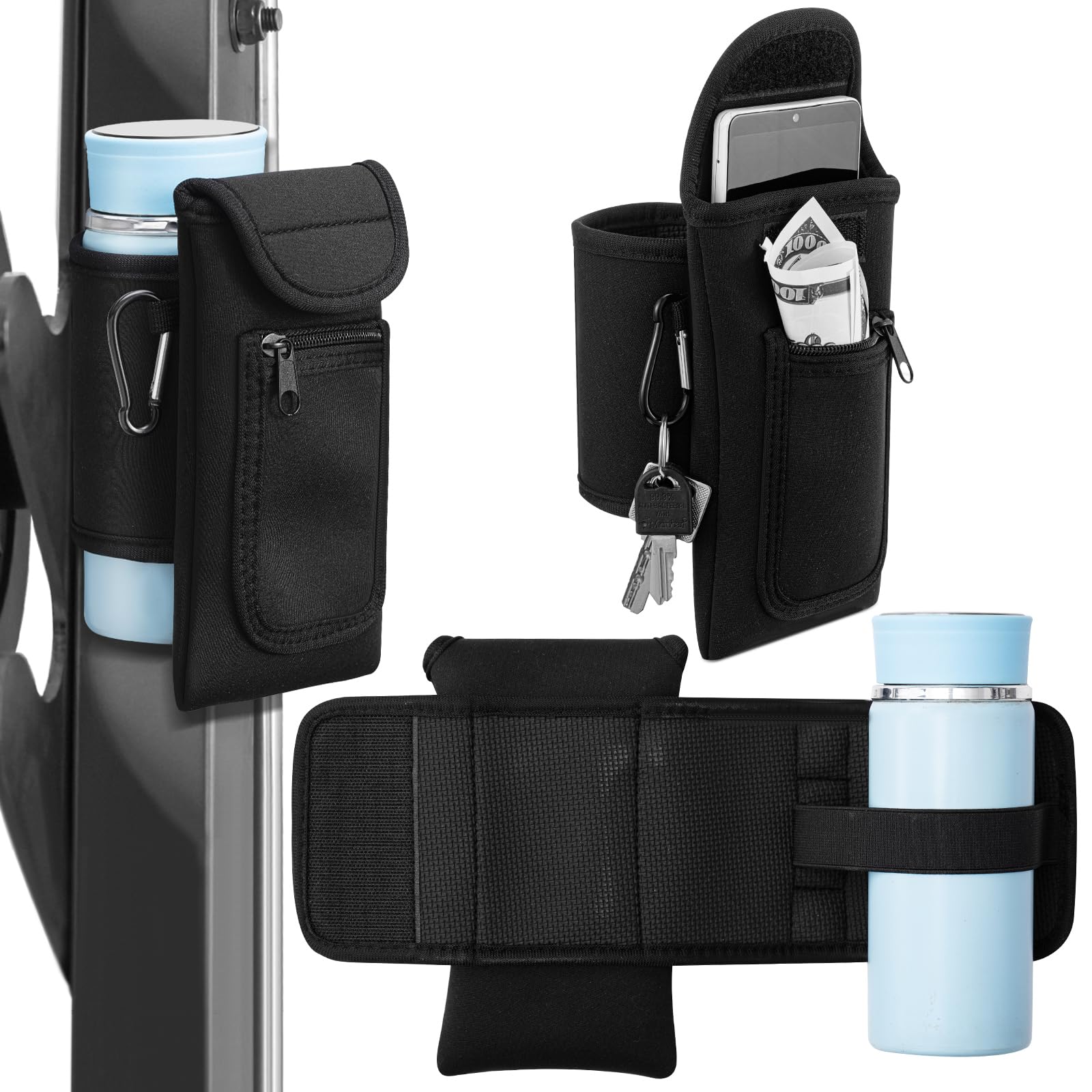 WulfPack Magnetischer Turnbeutel – Hält Bis 2,7 Kg, Mit Handytasche, Für Fitness, Arbeit & Sport, Schwarz