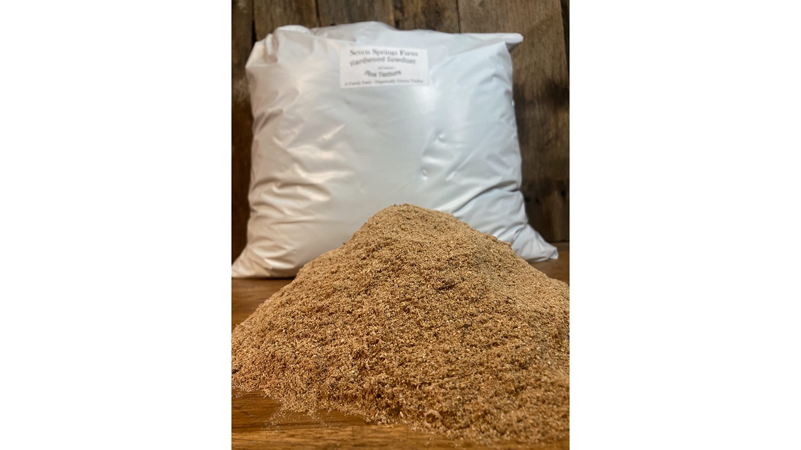 Seven Springs Farm - 10lb All Natural Hardwood Sawdust - Chemical Free Hardwood Timber Saw Dust (Fine Texture - 10 Pound, 1)